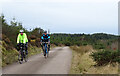 Cyclists in Tods Plantation in AB56 5YE
