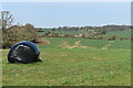 Bale in field above Miles Lane in SP5 2RR