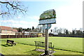 Hockwold cum Wilton village sign in IP26 4LZ