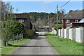 Lane between houses, Landford in SP5 2AG