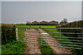 Creech St Michael : Grassy Field & Gate in TA3 5NR