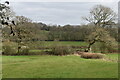 Footpath across caravan field, near Whiteparish in SP5 2RU