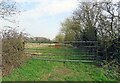 Entrance to a field on east side of Dunton Lane in LE17 5HX