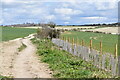 Bridleway between fields east of former railway bridge in SP5 3HD