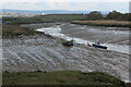 River Ebbw above Newgout Pill at low tide in NP20 2NQ