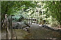 Footbridge over woodland stream in TN21 9QU