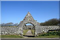 Outer entrance to Pitsligo Castle in AB43 7NU