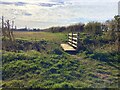 Footbridge on the path to Thenford in Thenford