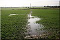 Waterlogged footpath in LN6 8UA
