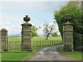 Gateway to Brough Hall in Brough with St. Giles