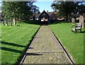 Path to the Lych Gate, St Hilda's Church in YO17 8QF