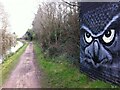 Bird of prey mural, Coventry Canal towpath in CV2 3JT