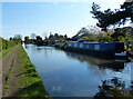 Narrowboat moored along the Worcester and Birmingham Canal in B60 4BA