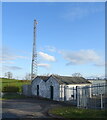 Electricity sub station and communications mast near Stobars Hall in CA17 4HB