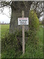 Footpath Sign with Notice in NR28 0JJ