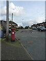 George VI postbox at a road junction in B31 4TD