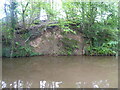 Small section of collapsed canal bank near Cole Mere on the Llangollen Canal in SY12 0HU