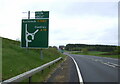 Approaching Templeton roundabout on the A76 in KA18 2BJ