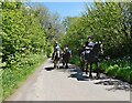 Horse riders, near Worship's Farm in BS40 5TU