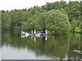 Boats on the lake in Callendar Park in FK2 9QB