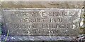 Stone plaque on SW parapet of Whitesike Bridge in CA6 5TR