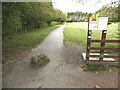 Path and camping field in Aden  Country Park in AB42 5LD