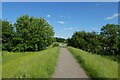 Path on the flood embankment in YO30 6WQ