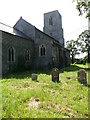 Westerly View of Church and Churchyard in Suffield