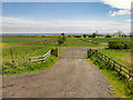 Track and Gate onto Farmland near to Longhoughton in NE66 3AP