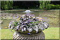 Planted Urn near Water Garden at Ascott House Garden in LU7 0NX
