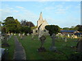 Footpath across the churchyard  in SP11 7HL