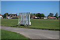 Cricket pitch, Alborough village green in Aldborough