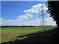Barley field and pylon in PE6 7BG