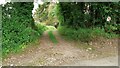 Track into farmland from rural road between Galebars and Sandwath in CA17 4SP