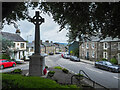 A822 passing war memorial at Muthill in PH5 2AG
