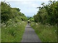 Cyclist on Bowes Railway Path in NE10 8RL