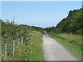 Cyclist on the Bowes Railway Path in NE10 0UN