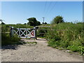 Gates at entrance to Weavers Way in NR12 9LE