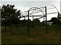 Framework of a Dutch barn, Woodlands Farm, Bedworth in CV12 0AG