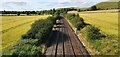 Rail tracks as seen from the road bridge in BA12 7BA
