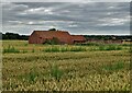 Dilapidated farm buildings at Moor Barn Farm in North Clifton
