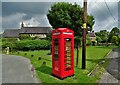 Telephone box by the village green in Waterfall in ST10 3JD