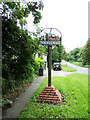 Leavenheath Village sign in CO6 4PU