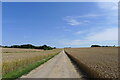 Bridleway track towards the former Folkingham Airfield in Lenton Keisby and Osgodby
