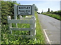 The sign for Whitley in SN12 8HH