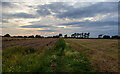 Suffolk Sky - footpath over arable land, Orford in IP12 2FB