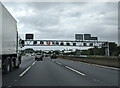 On the M5 at junction 17, heading east in BS34 5TX