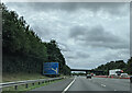 On the M4 heading east approaching junction 14 in RG17 7BA