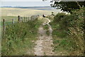 Footpath into Cuckmere valley in BN25 3ST
