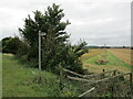 The beginning of a footpath off Ermine Street in PE29 6YB